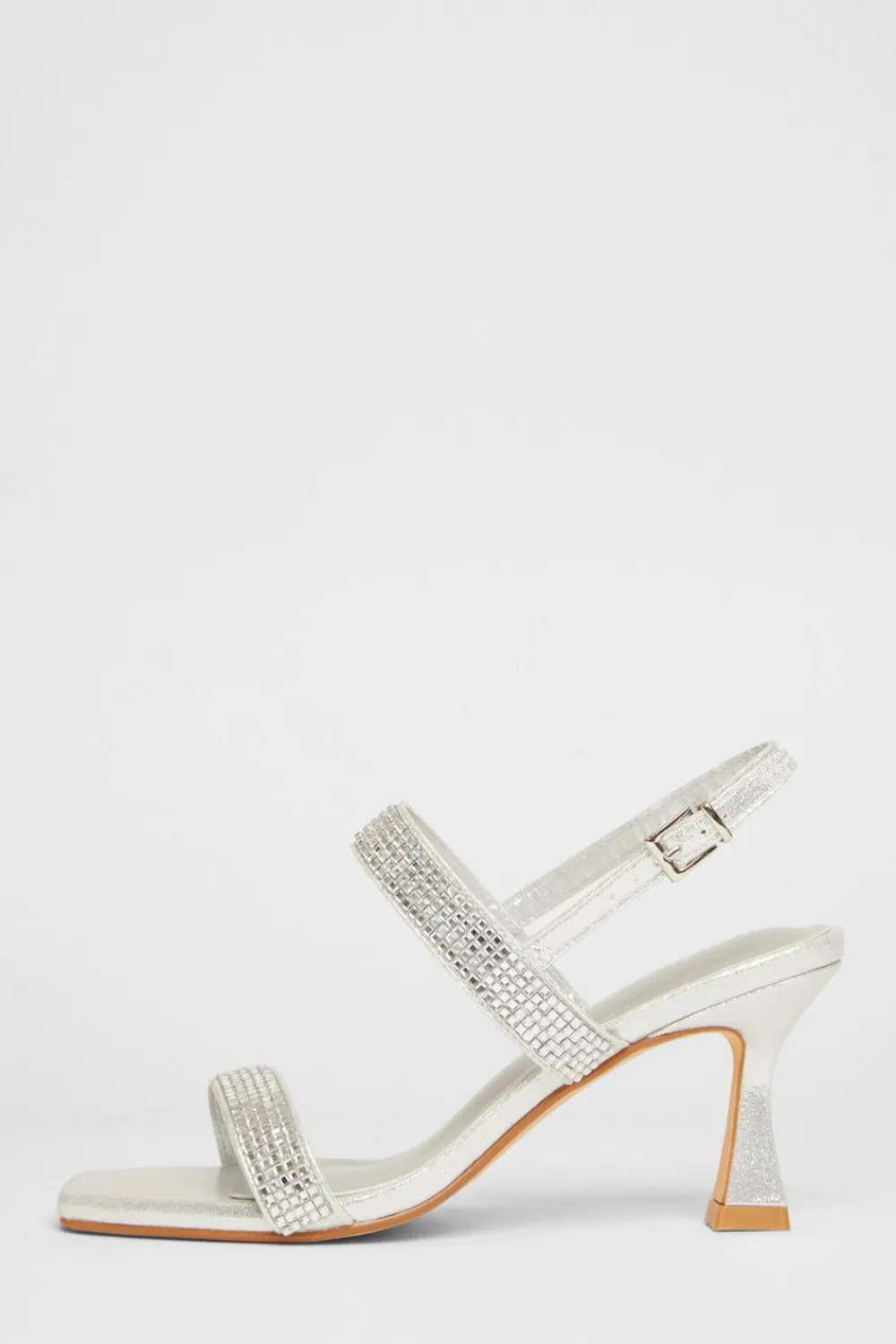Quiz Wide Fit|Occasion Shoes>Wide Fit Diamante Strappy Heels