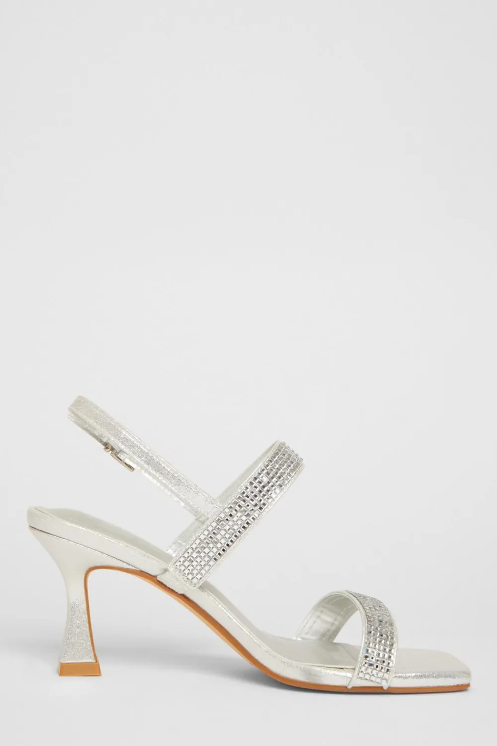 Quiz Wide Fit|Occasion Shoes>Wide Fit Diamante Strappy Heels
