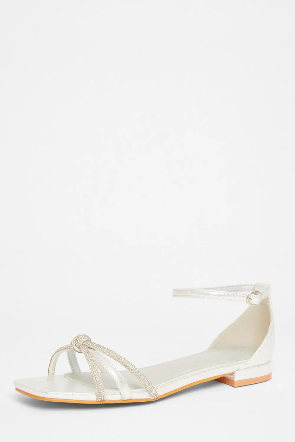 Quiz Wide Fit|Sandals>Wide Fit Knot Front Sandals