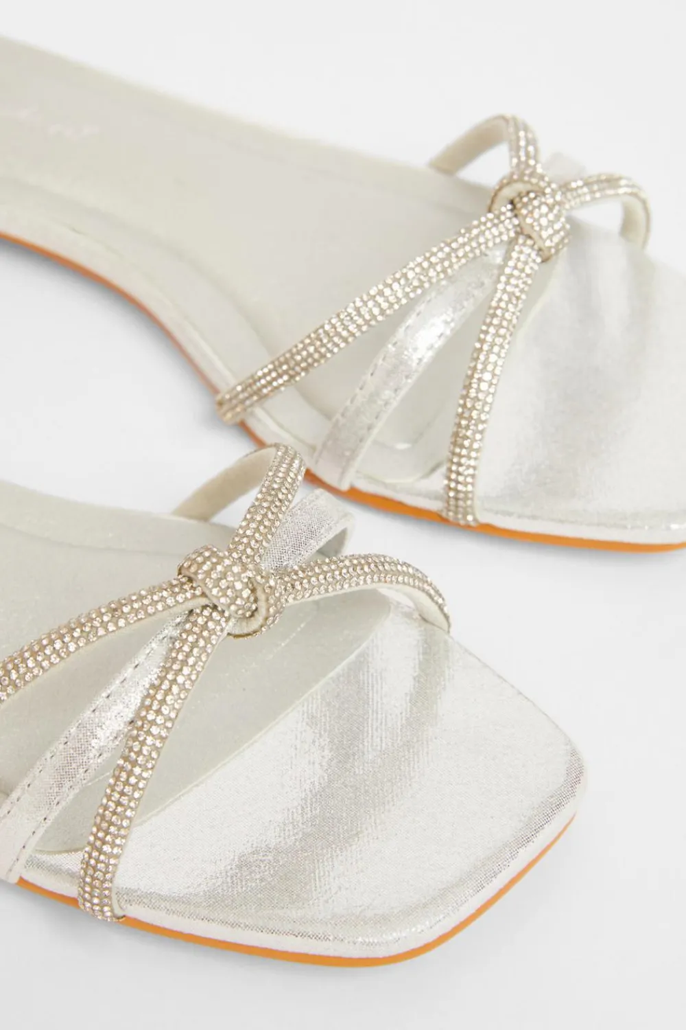 Quiz Wide Fit|Sandals>Wide Fit Knot Front Sandals