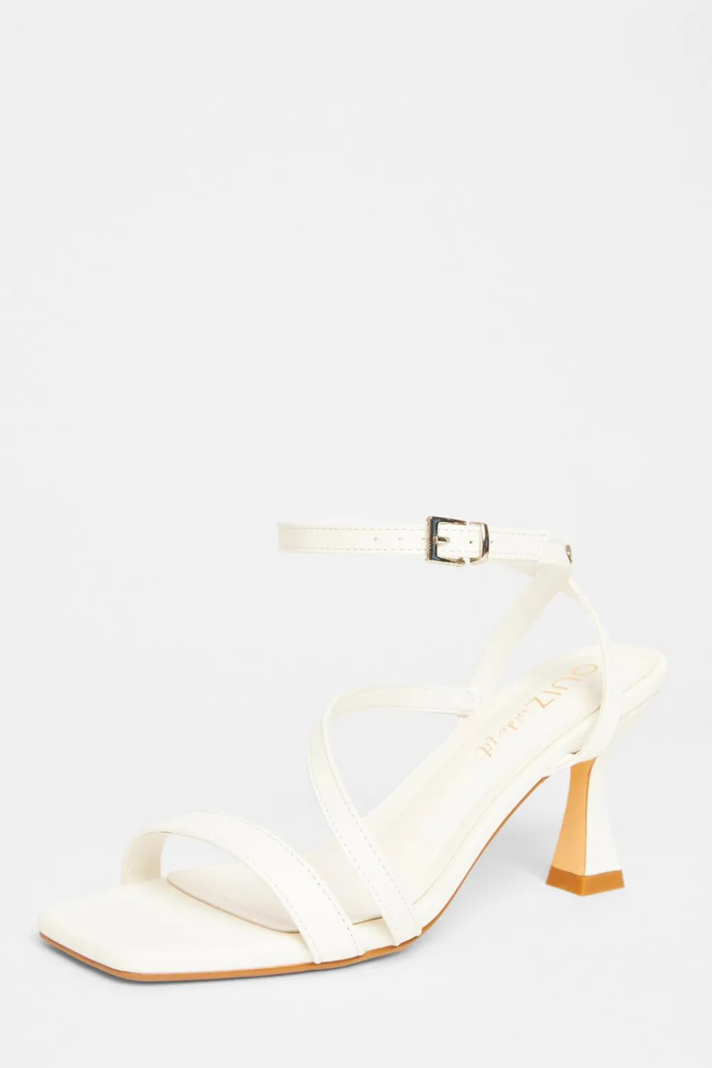 Quiz Wide Fit|Heels>Wide Fit Asymmetric Strap Heels