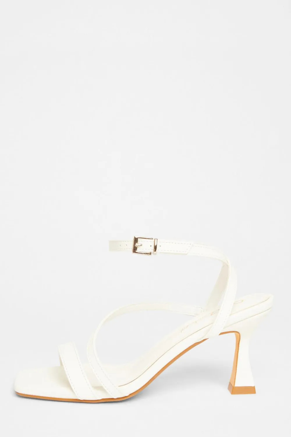 Quiz Wide Fit|Heels>Wide Fit Asymmetric Strap Heels