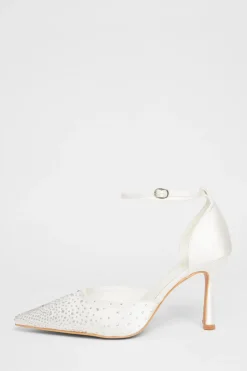 Quiz Wide Fit|Occasion Shoes>Wide Fit Diamante Court Heels