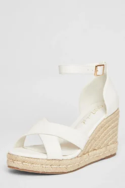 Quiz Wide Fit|Wedges>Wide Fit Faux Leather Wedges