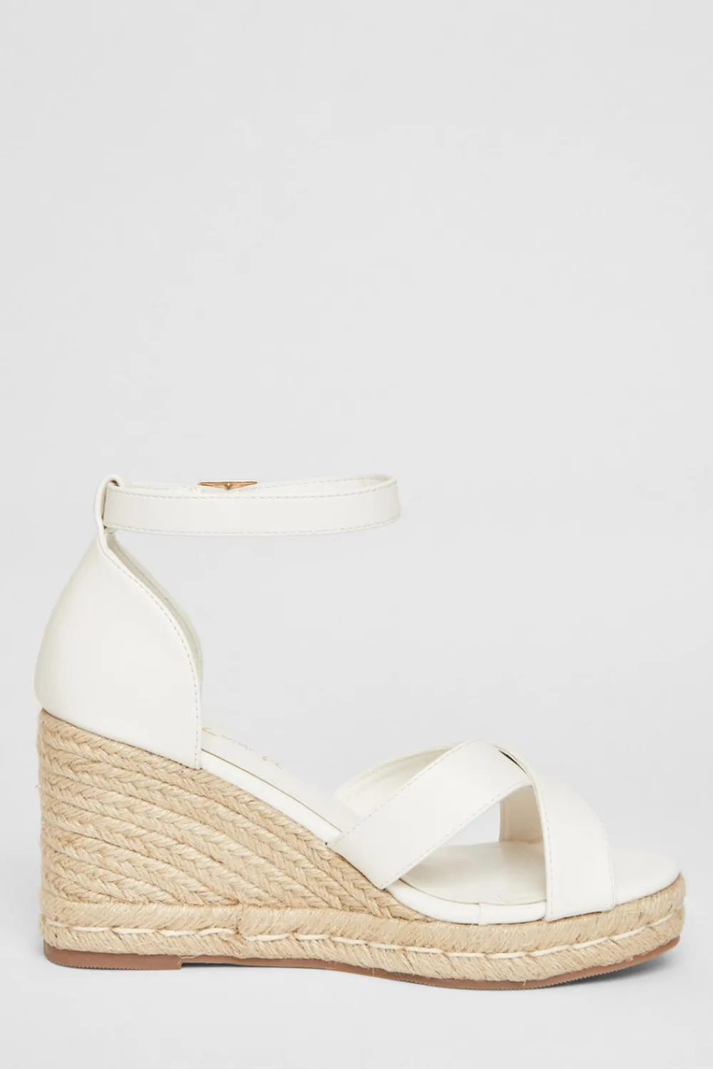 Quiz Wide Fit|Wedges>Wide Fit Faux Leather Wedges