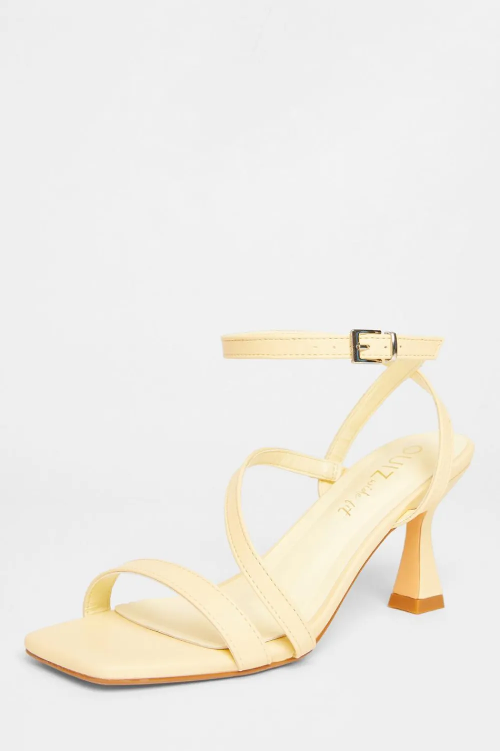 Quiz Wide Fit|Holiday Shoes>Wide Fit Asymmetric Strap Heels