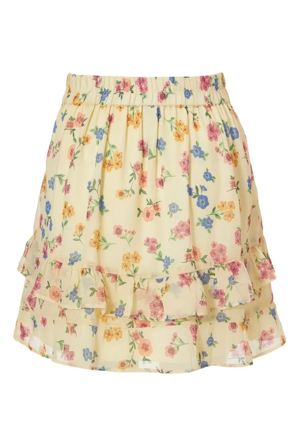 Quiz Summer Clothes|Skirts>Yellow Floral Mini Skirt