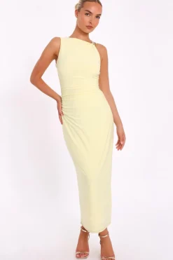 Quiz Day At The Races|Christening Guest>Gold Buckle Midaxi Dress