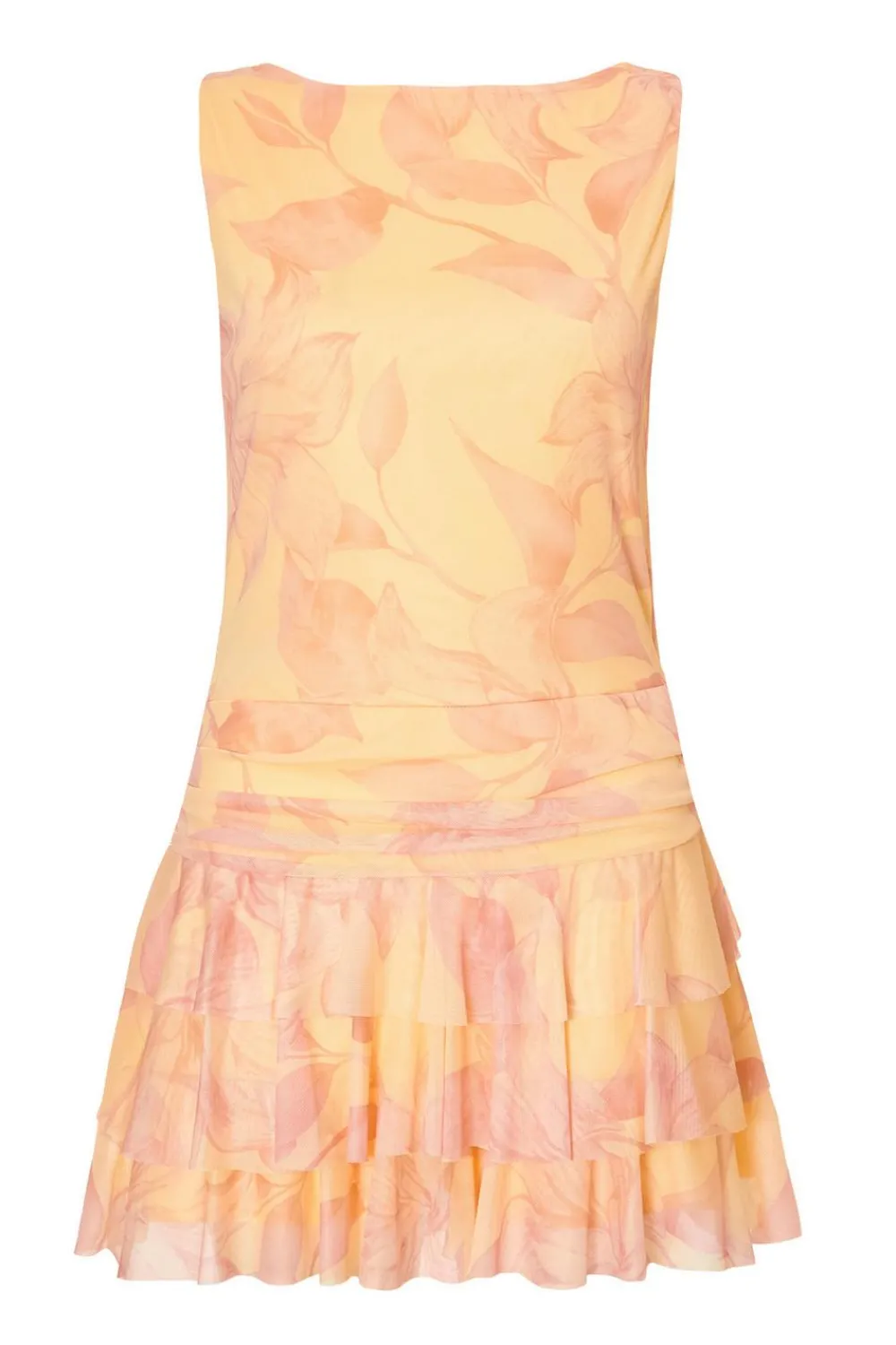 Quiz Playsuits|Summer Clothes>Yellow Mesh Floral Skort Playsuit