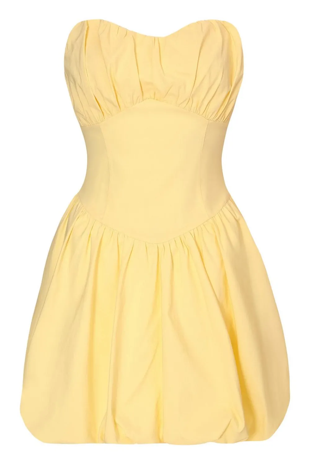 Quiz Summer Clothes|Holiday>Yellow Puff Ball Skater Dress
